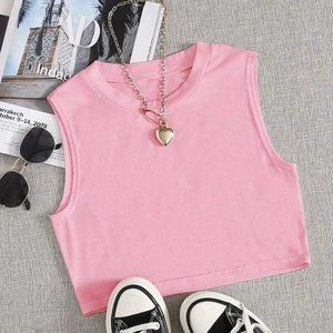 Solid Crop Tank Top